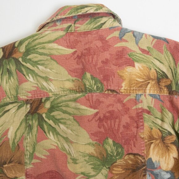 ✨ Coldwater Creek Floral Button Front Jacket Petite Small 100% Cotton Shacket - Picture 10 of 12